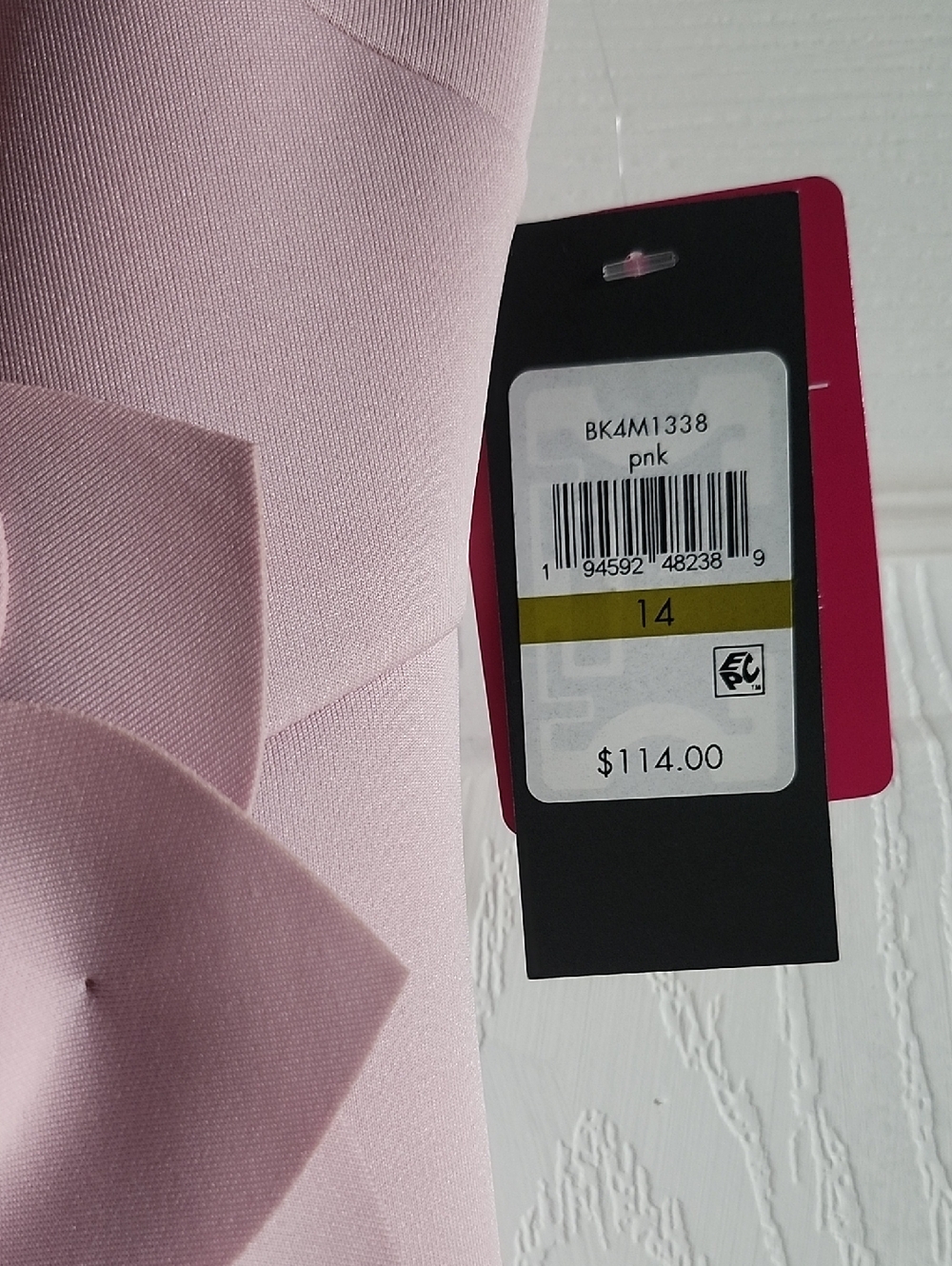 Jessica Howard Blush Pink Sleeveless Sheath Dress with Flower Accent Price Final - Picture 3 of 4